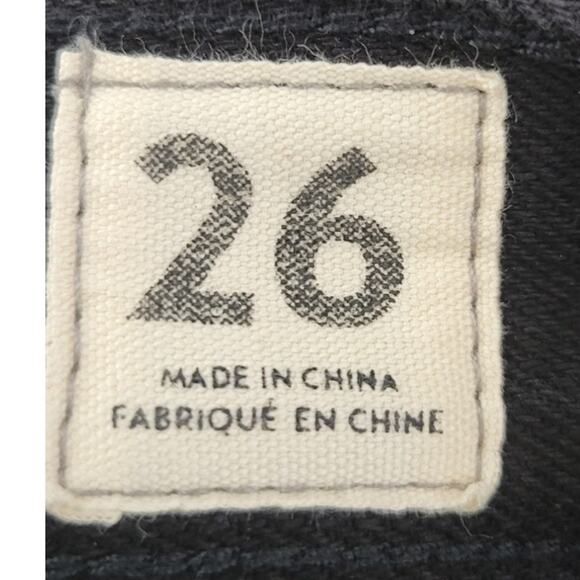 Free People Shorts Womens Size 26  Black Denim Shorts Witchy EMO Goth Cut Offs - Picture 9 of 9